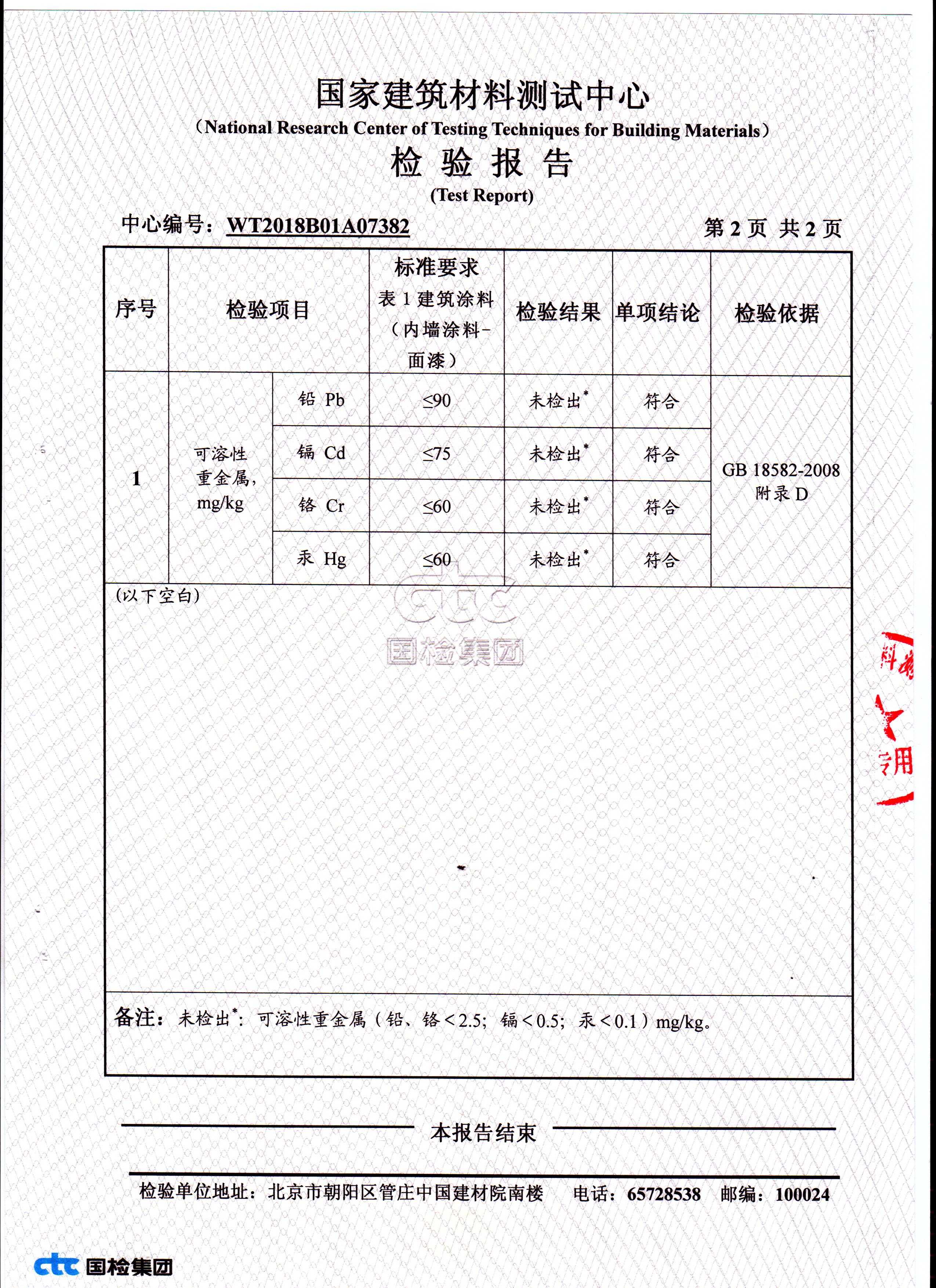 无毒无害检测报告